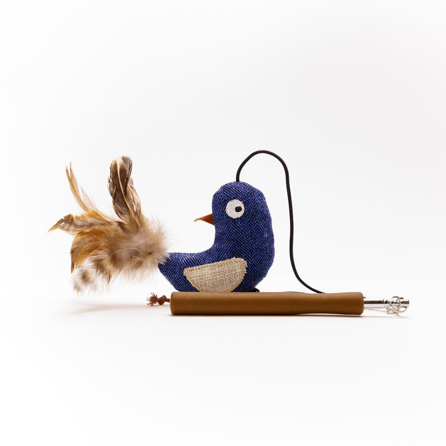 Blue Birdie Teaser Wand (Retractable Rod)